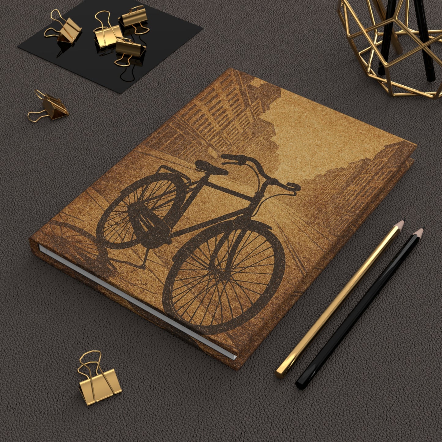 Vintage Bike Hardcover Journal — Daily Planner & Notebook