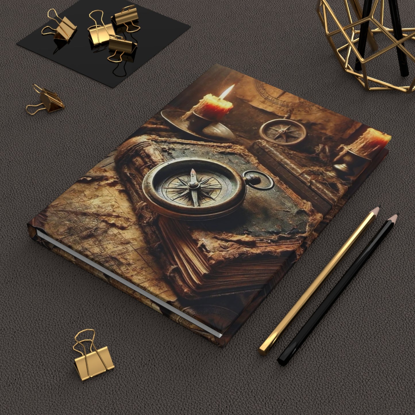 Compass and Candles Daily Journal, Planner, Personal Growth Gift