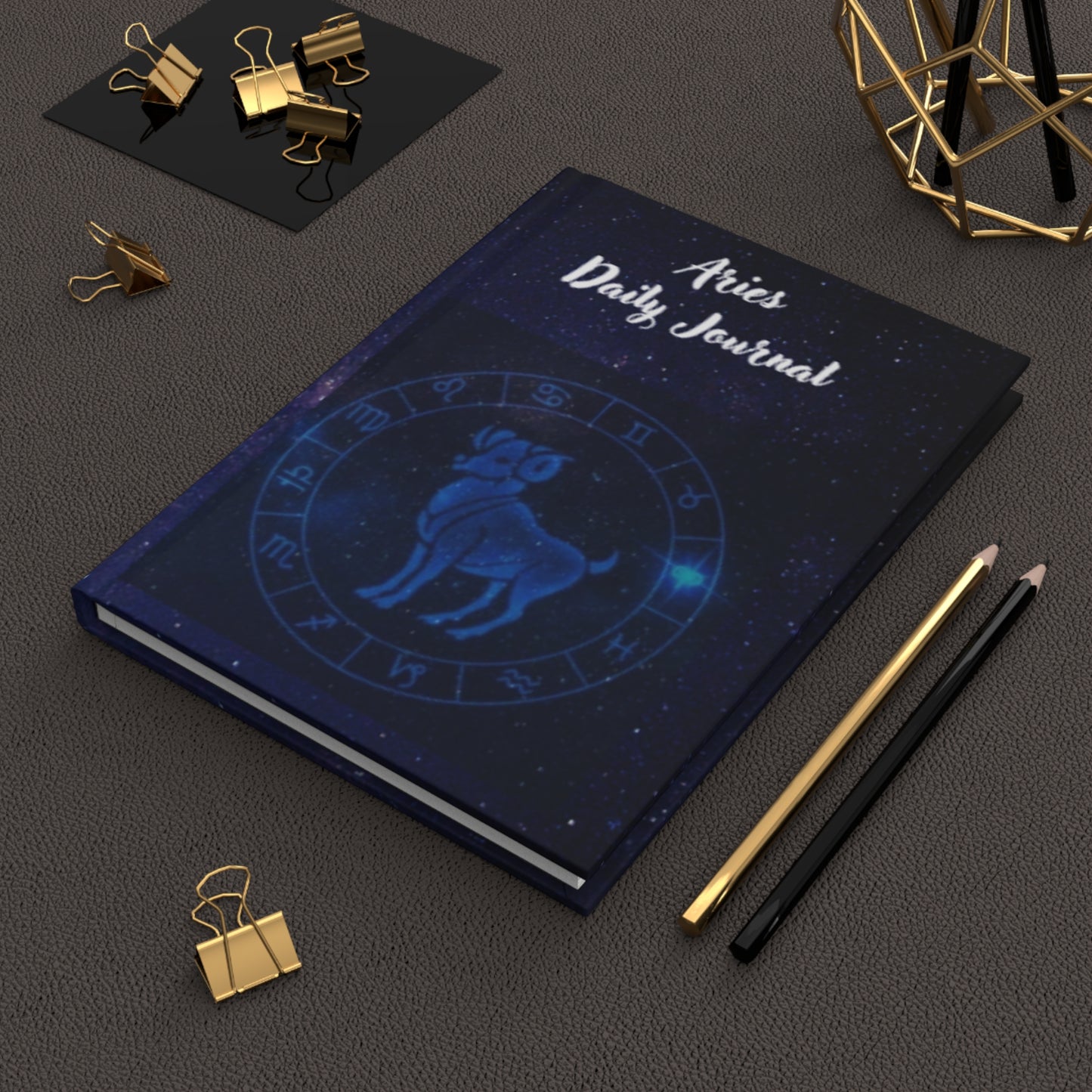 Aries Sign Daily Journal - Hardcover - Astrological Themed Journal for Reflection and Memories