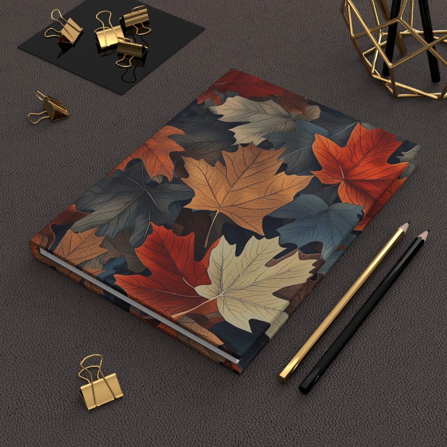 Colorful Leaves Collage Daily Journal - Hardcover - Your Ultimate Companion for Planning, Reflection, and Personal Growth