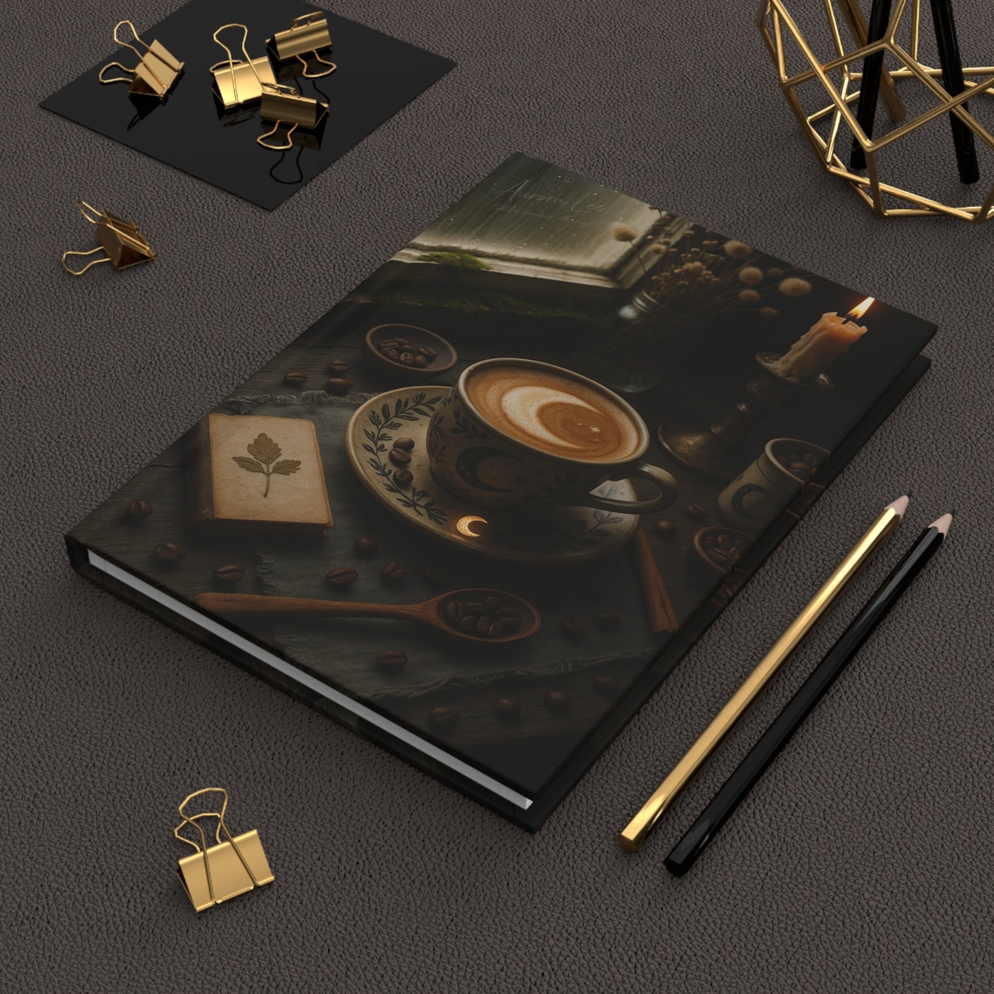 Coffee & Candle Hardcover Journal
