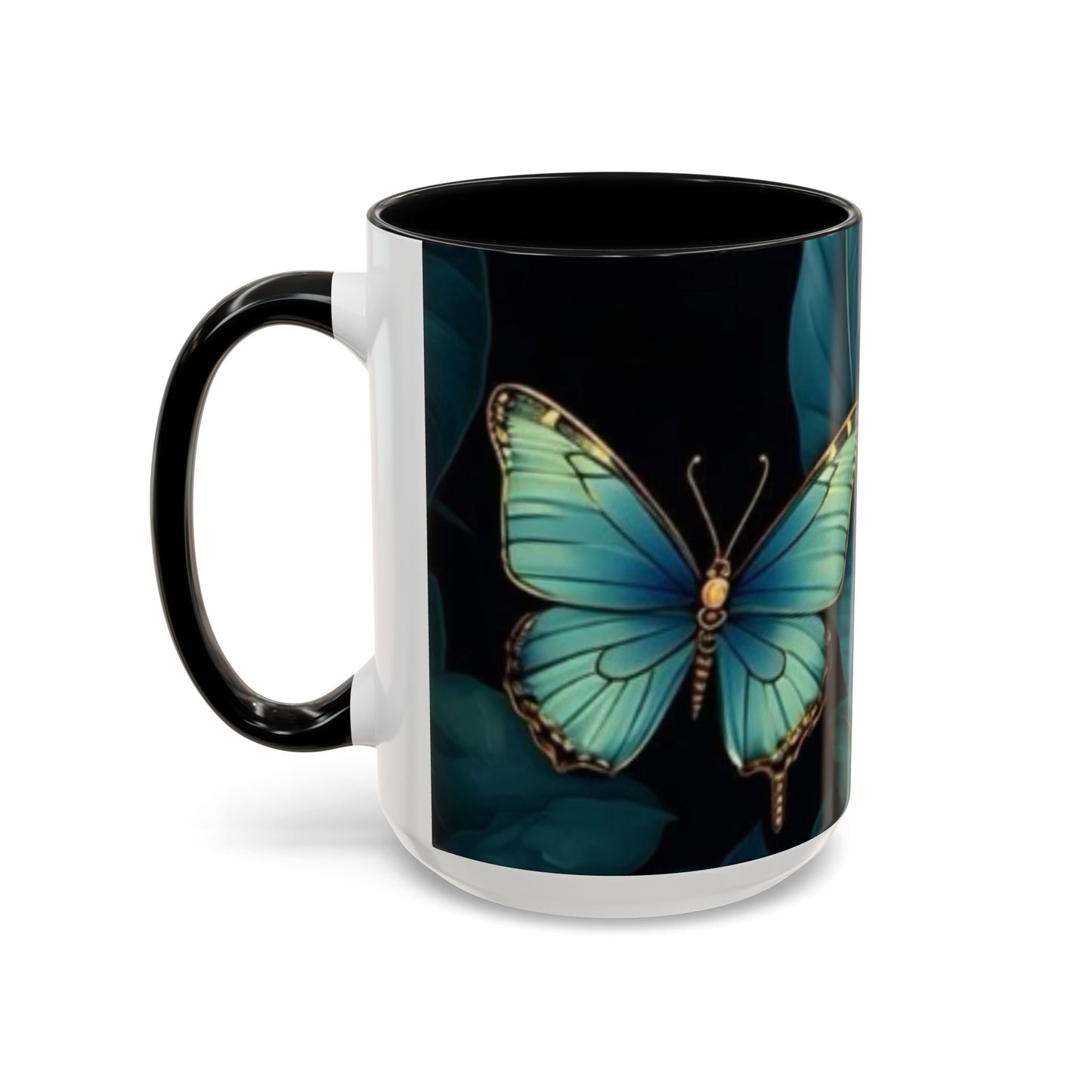 Blue Butterfly Accent Coffee Mug | Perfect Gift for Nature Lovers, Home Decor, Mother's Day, Coffee Lovers, Art Enthusiasts
