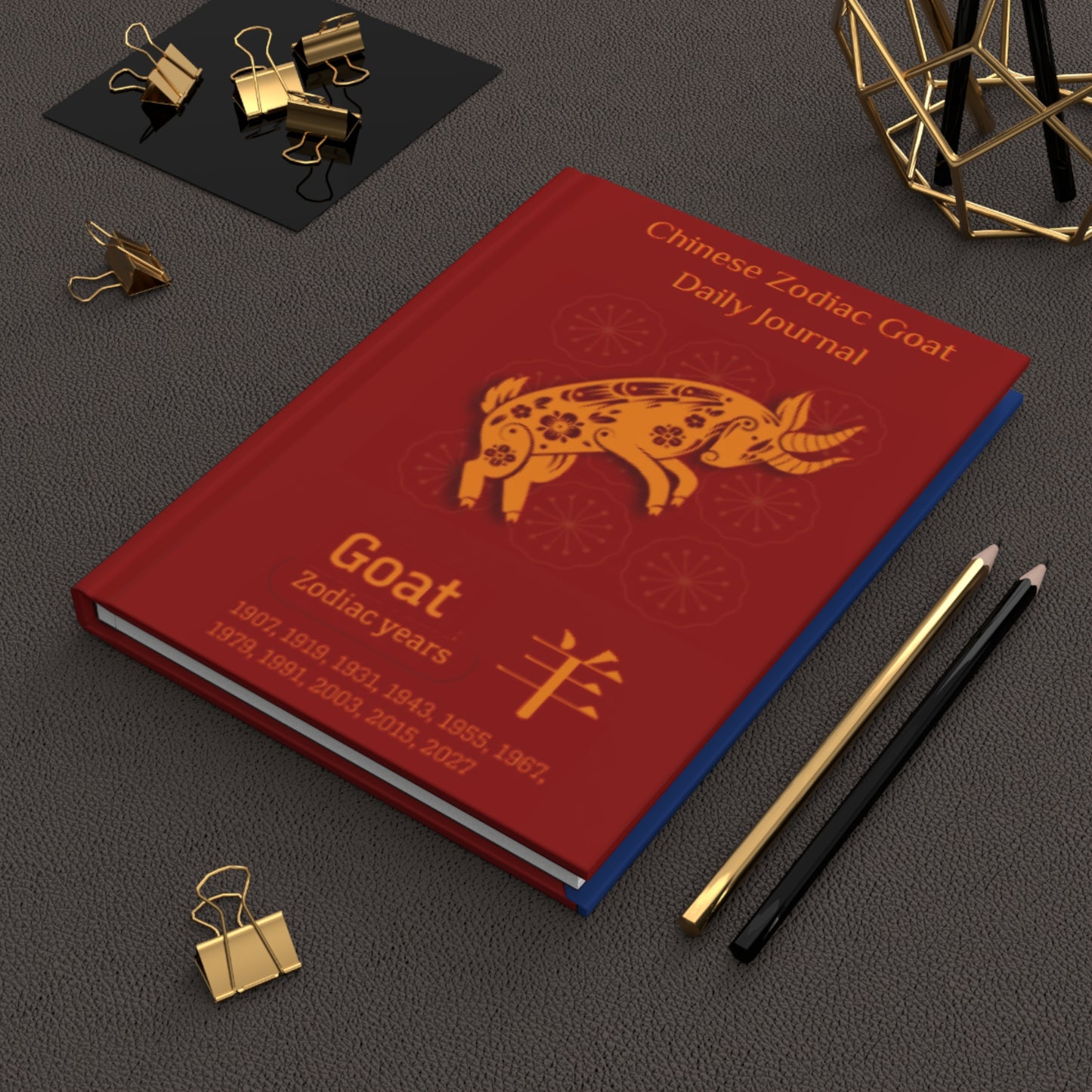 Chinese Zodiac Goat Daily Journal - Hardcover - Your Ultimate Companion for Planning, Reflection, and Personal Growth