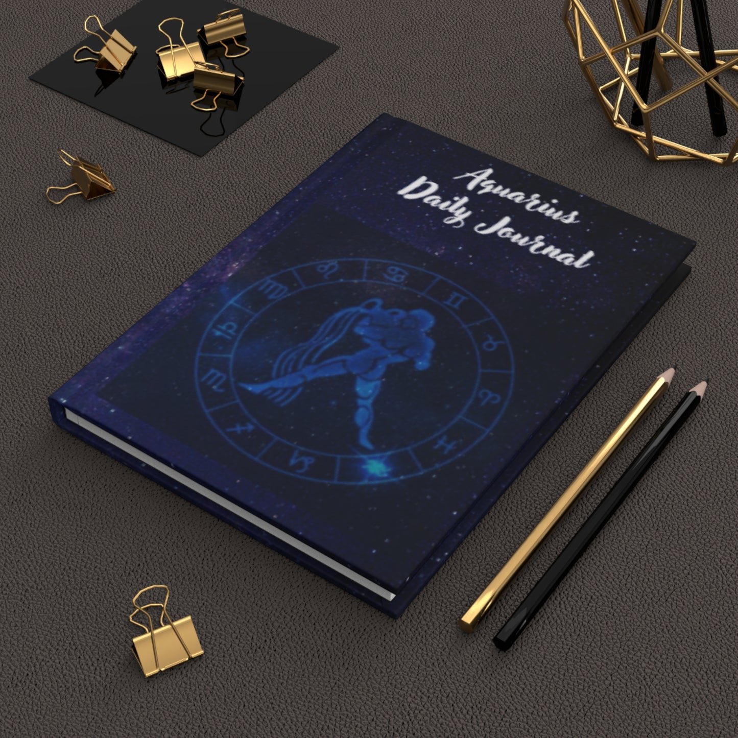 Aquarius Daily Journal - Hardcover - Your Ultimate Companion for Planning, Reflection, and Personal Growth