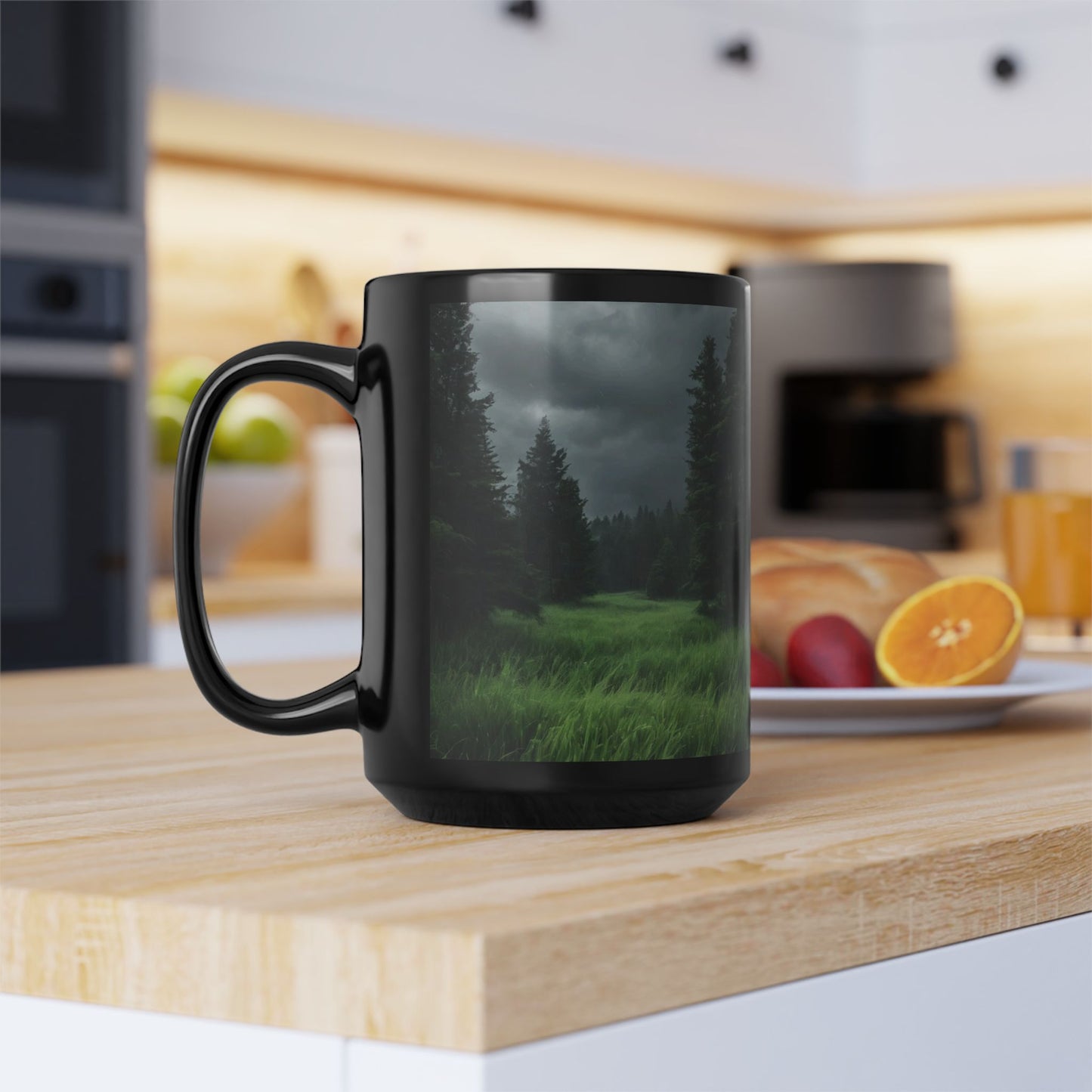 Storm Forest 15oz Black Ceramic Mug — Storm Forest Coffee Cup