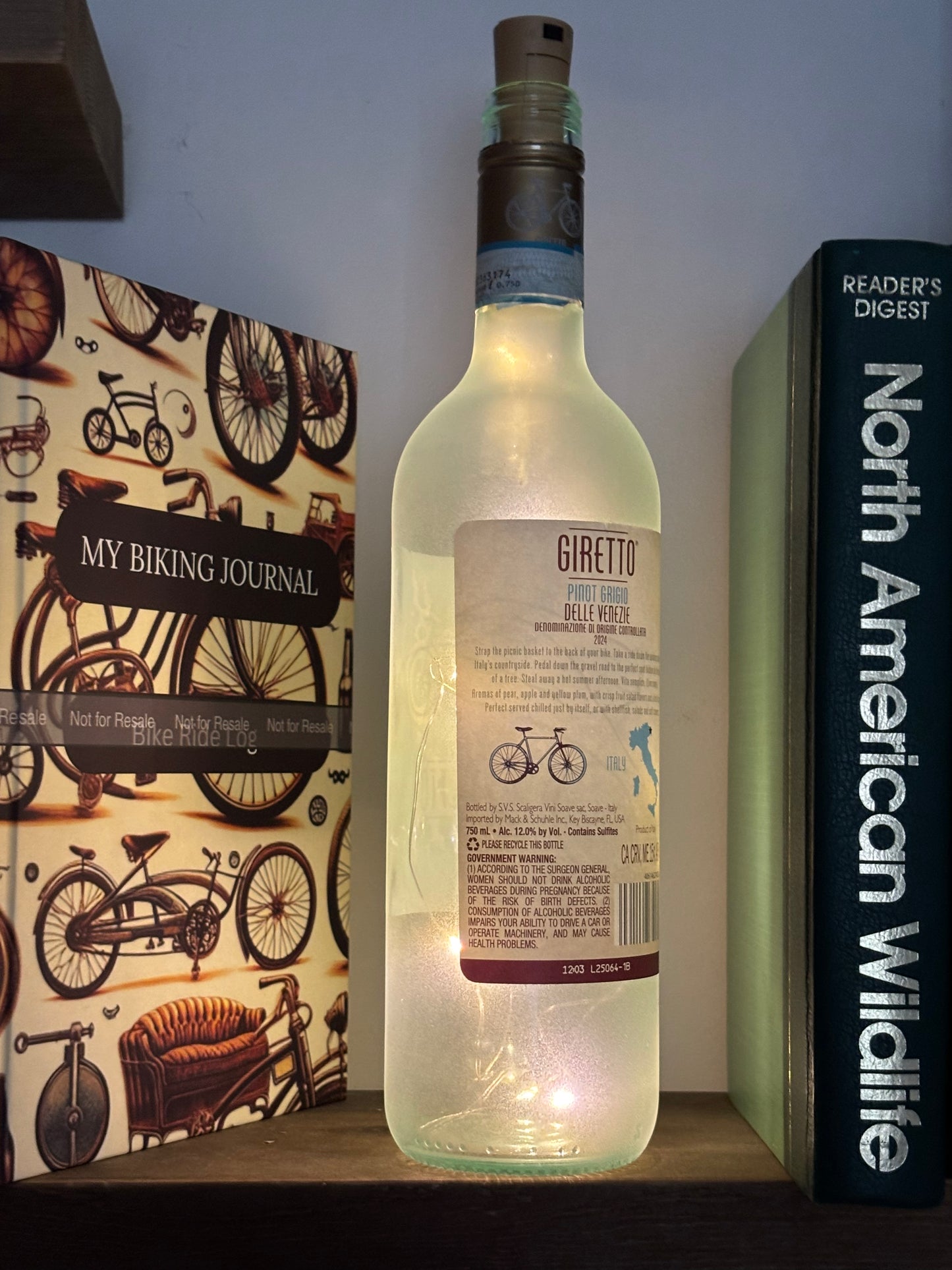 Frosted Wine Bottle Light Giretto Bicycle