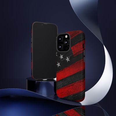 Patriotic USA Flag Tough Case — Red & Blue Phone Cover