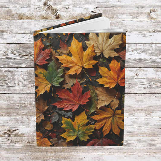 Fall Leaves Collage Daily Journal - Hardcover - Your Ultimate Companion for Planning, Reflection, and Personal Growth