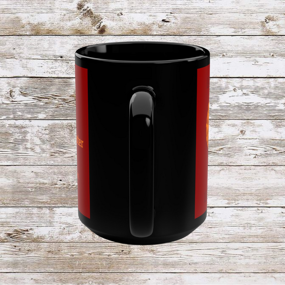Chinese Zodiac Rooster Coffee Mug, Reflection Gratitude Growth, Black Coffee Cup, 15oz Mug, Astrology Gift
