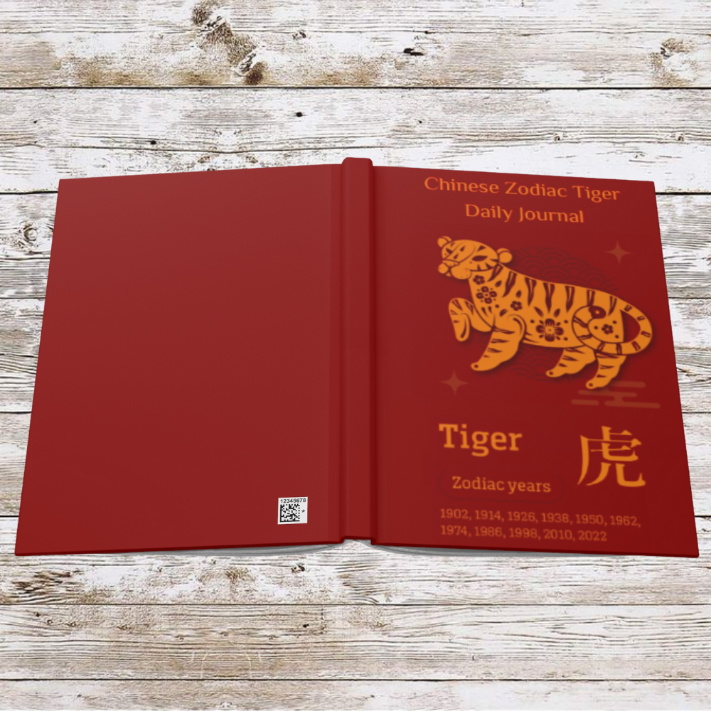 Chinese Zodiac Tiger Daily Journal - Hardcover - Your Ultimate Companion for Planning, Reflection, and Personal Growth
