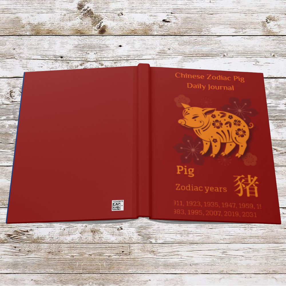 Chinese Zodiac Pig Daily Journal - Hardcover - Your Ultimate Companion for Planning, Reflection, and Personal Growth