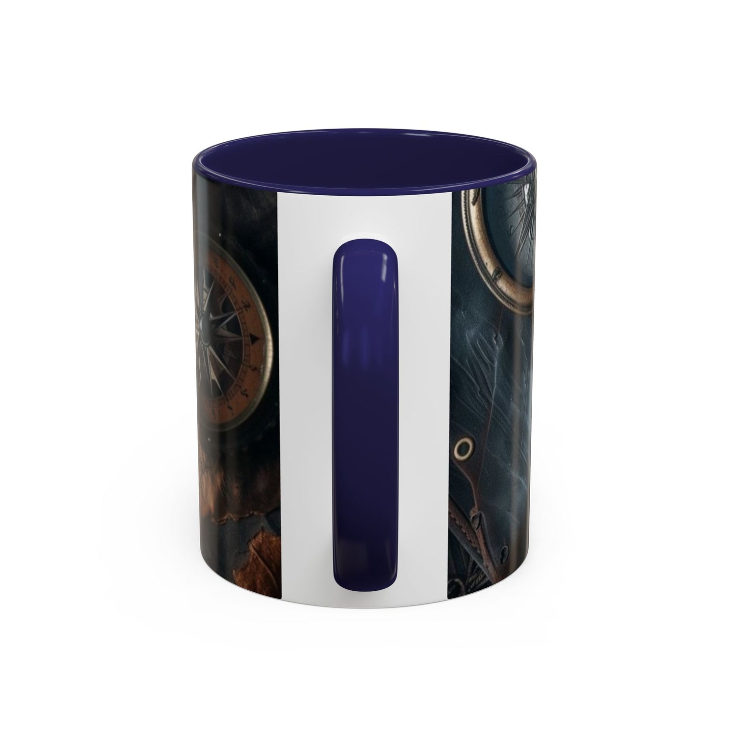 Compasses and Map Themed Coffee Mug, Traveler Gift, Adventure Mug, Wanderlust Mug, Explorer Cup, Camping Mug, Unique Map Mug