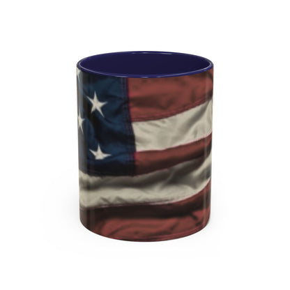 Wrinkled USA Flag Coffee Mug | Perfect Gift for Patriots, Home Decor, Father's Day, Coffee Lovers, Art Enthusiasts