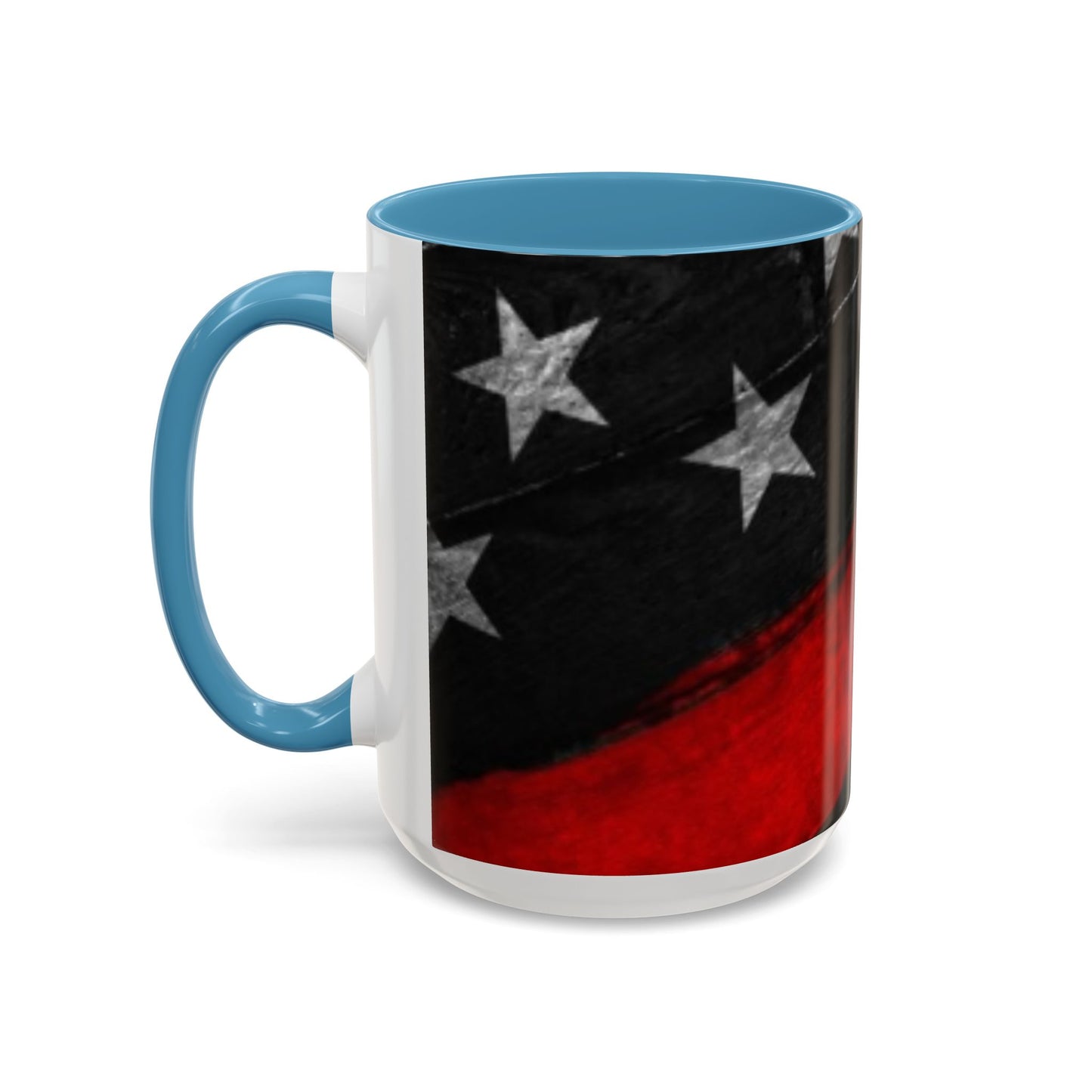 Red & Blue USA Flag Coffee Mug | Perfect Gift for Patriots, Home Decor, Father's Day, Coffee Lovers, Art Enthusiasts