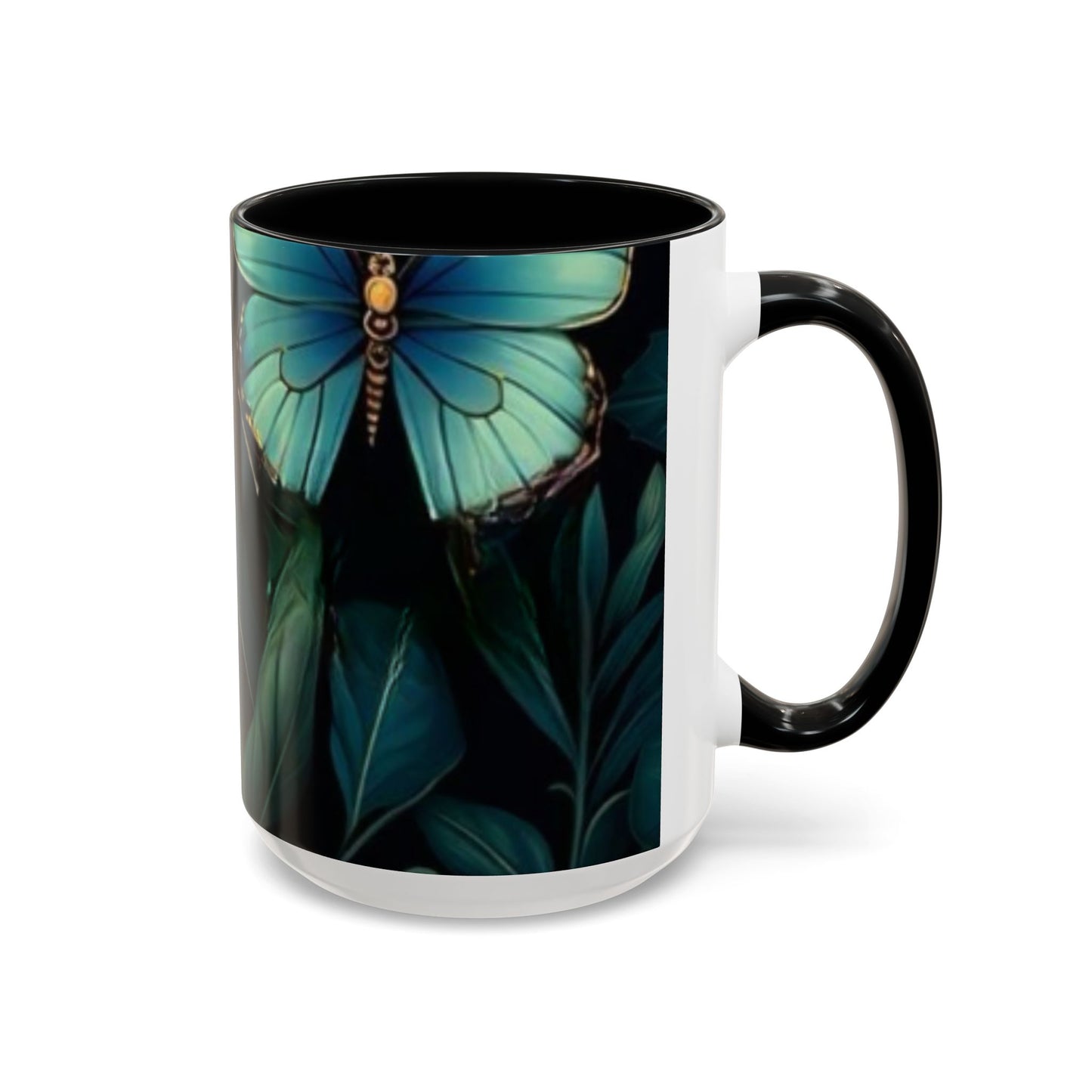 Blue Butterfly Accent Coffee Mug | Perfect Gift for Nature Lovers, Home Decor, Mother's Day, Coffee Lovers, Art Enthusiasts