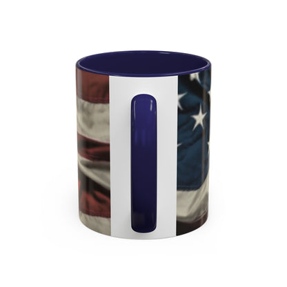 Wrinkled USA Flag Coffee Mug | Perfect Gift for Patriots, Home Decor, Father's Day, Coffee Lovers, Art Enthusiasts