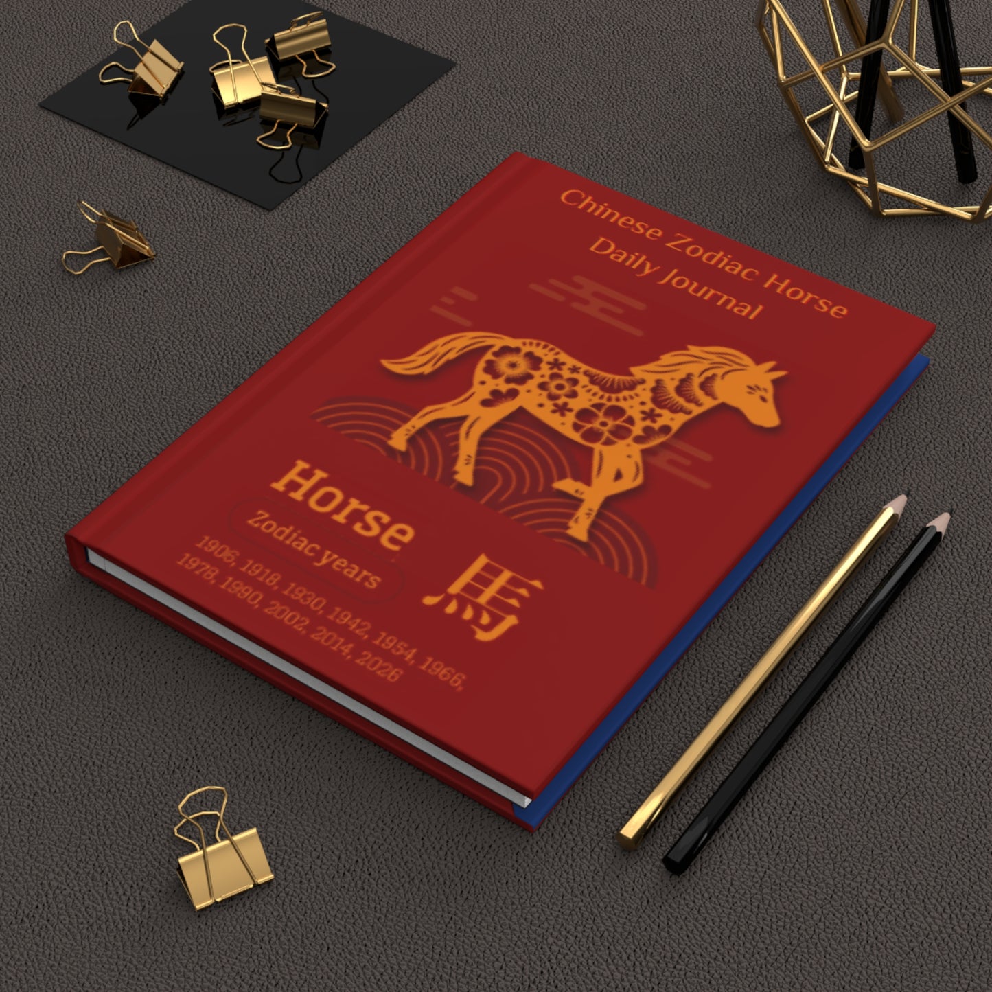 Chinese Zodiac Horse Daily Journal - Hardcover - Your Ultimate Companion for Planning, Reflection, and Personal Growth