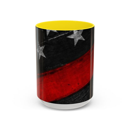 Red & Blue USA Flag Coffee Mug | Perfect Gift for Patriots, Home Decor, Father's Day, Coffee Lovers, Art Enthusiasts