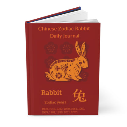 Chinese Zodiac Rabbit Daily Journal - Hardcover - Your Ultimate Companion for Planning, Reflection, and Personal Growth