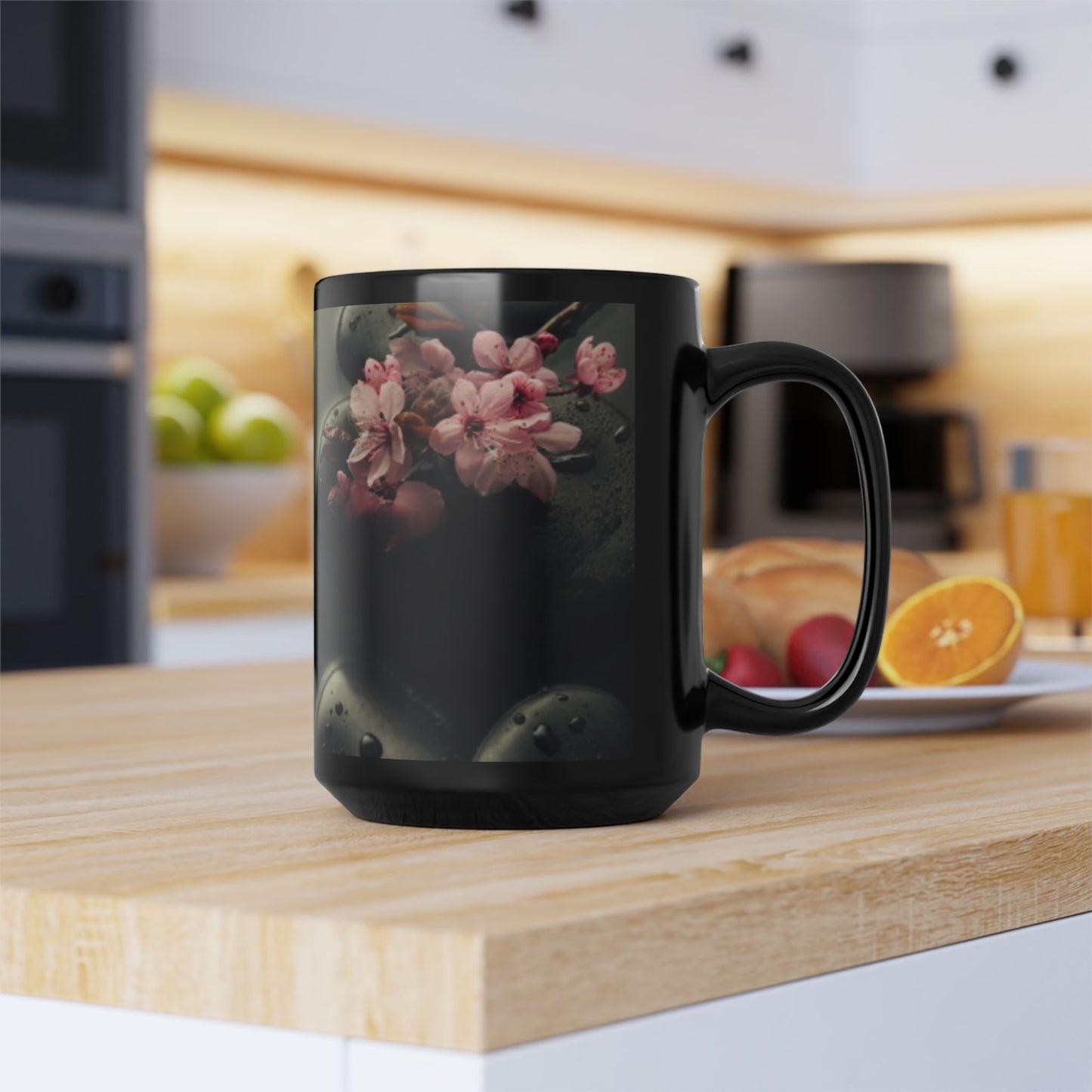 Water Stones Coffee Mug - Reflection • Gratitude • Growth Coffee Mug — Black 15oz