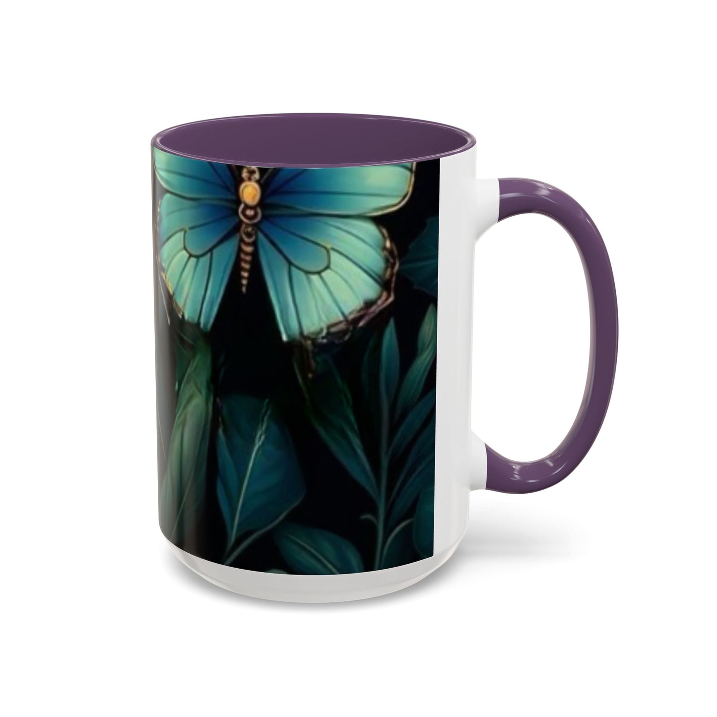 Blue Butterfly Accent Coffee Mug | Perfect Gift for Nature Lovers, Home Decor, Mother's Day, Coffee Lovers, Art Enthusiasts