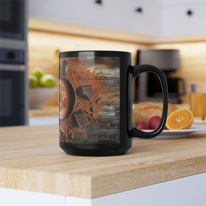 Coffee & Cinnamon 15oz Black Mug