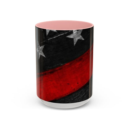 Red & Blue USA Flag Coffee Mug | Perfect Gift for Patriots, Home Decor, Father's Day, Coffee Lovers, Art Enthusiasts