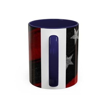 Red & Blue USA Flag Coffee Mug | Perfect Gift for Patriots, Home Decor, Father's Day, Coffee Lovers, Art Enthusiasts