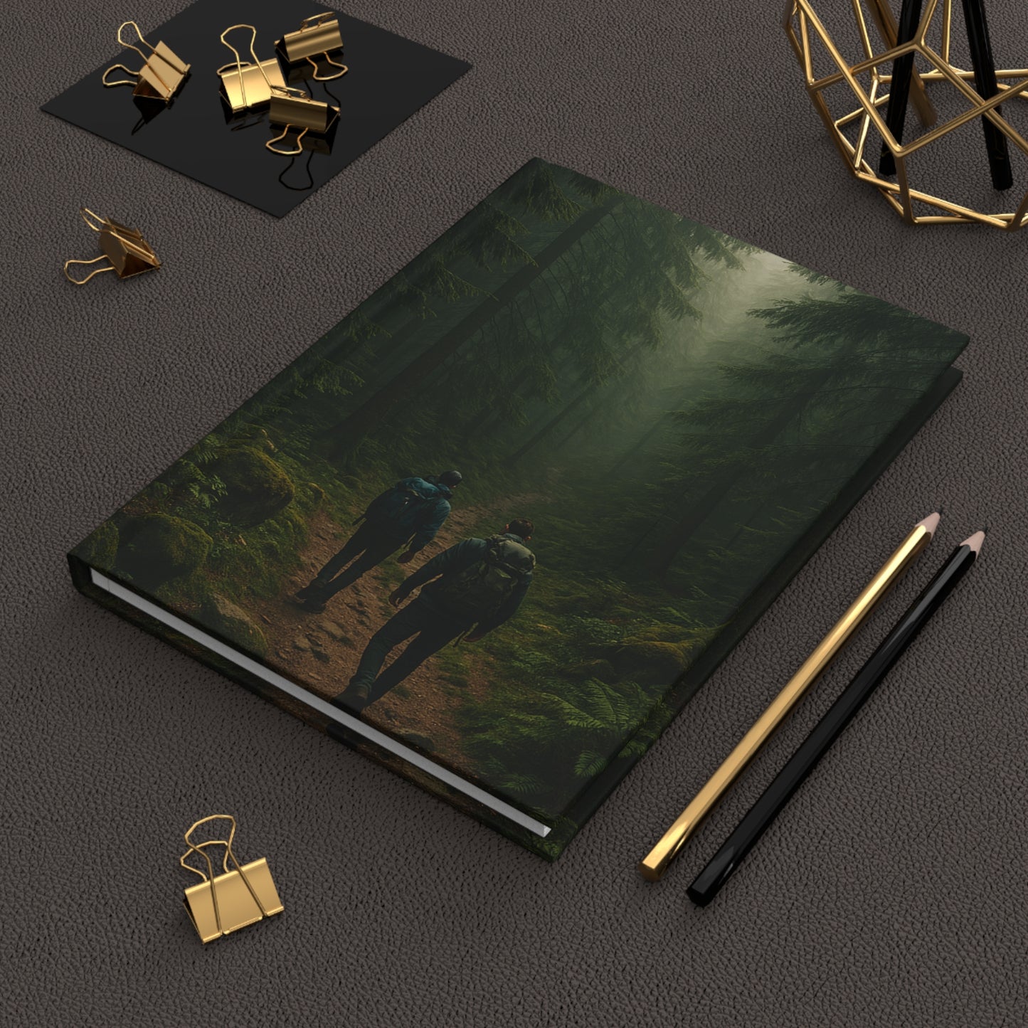 Dark Forest Hike  Hardcover Journal — Daily Planner & Notebook