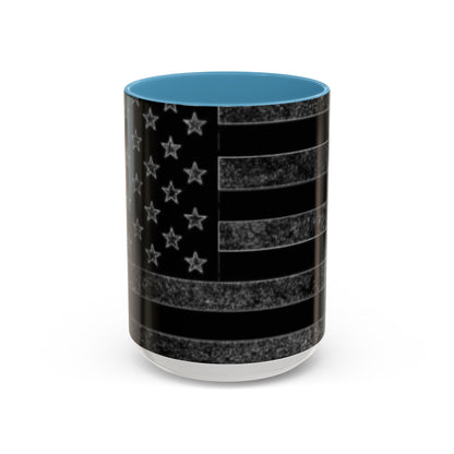 Black USA Flag Coffee Mug | Perfect Gift for Patriots, Home Decor, Father's Day, Coffee Lovers, Art Enthusiasts