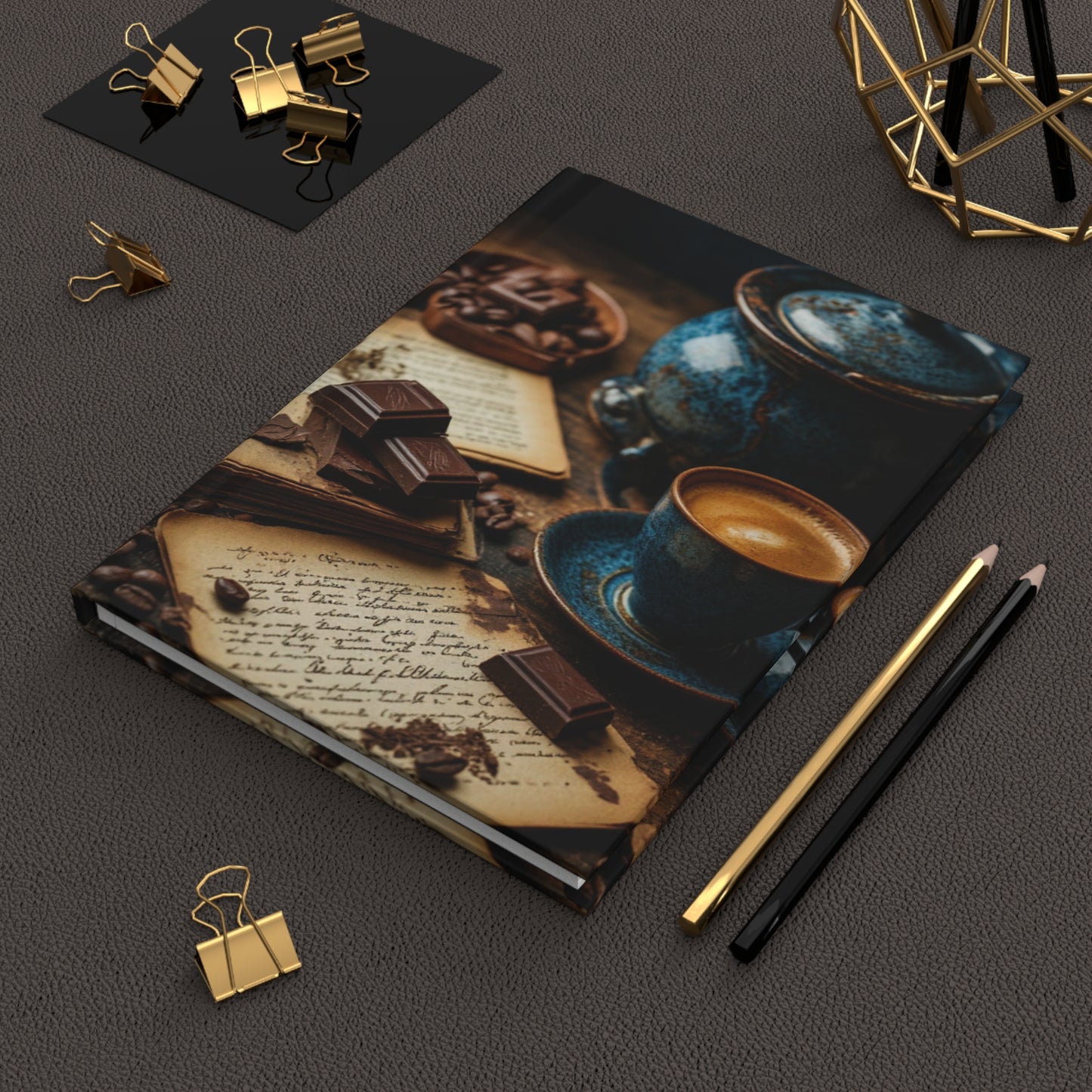 Cobalt & Coffee Hardcover Journal