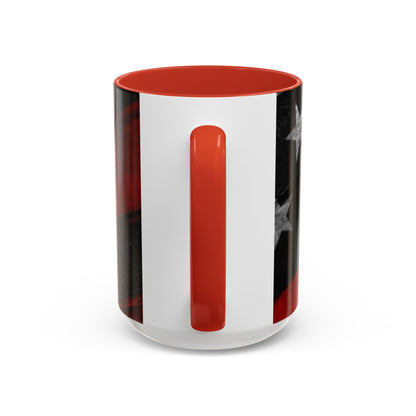 Red & Blue USA Flag Coffee Mug | Perfect Gift for Patriots, Home Decor, Father's Day, Coffee Lovers, Art Enthusiasts