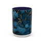 Blue Leaf Accent Coffee Mug | Perfect Gift for Nature Lovers, Home Decor, Mother's Day, Coffee Lovers, Art Enthusiasts
