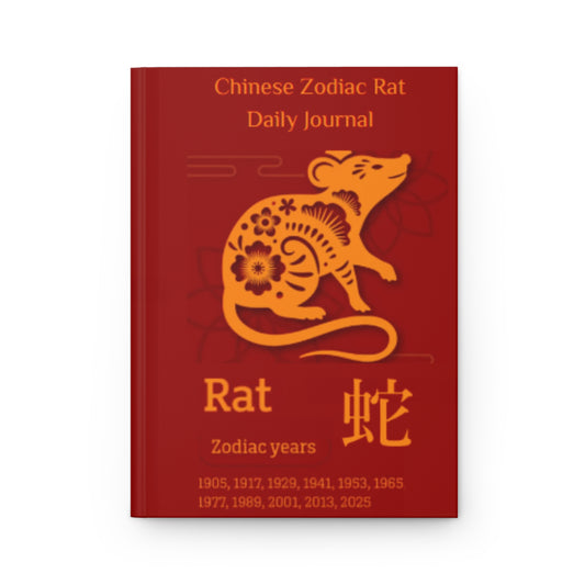 Chinese Zodiac Rat Daily Journal - Hardcover - Your Ultimate Companion for Planning, Reflection, and Personal Growth