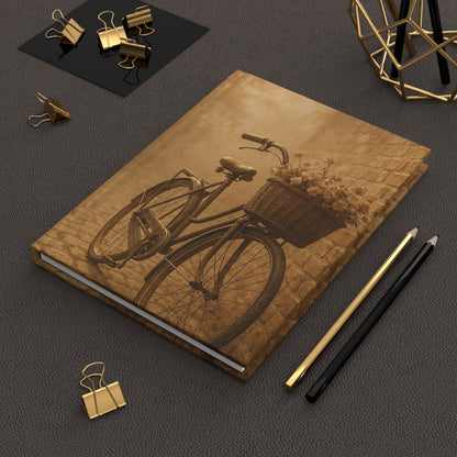Bike with a Basket Hardcover Journal — Planner & Daily Notebook