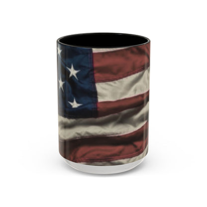 Wrinkled USA Flag Coffee Mug | Perfect Gift for Patriots, Home Decor, Father's Day, Coffee Lovers, Art Enthusiasts