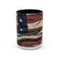 Wrinkled USA Flag Coffee Mug | Perfect Gift for Patriots, Home Decor, Father's Day, Coffee Lovers, Art Enthusiasts