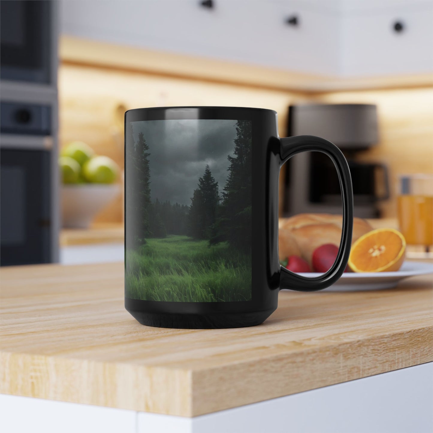 Storm Forest 15oz Black Ceramic Mug — Storm Forest Coffee Cup