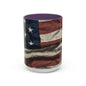 Wrinkled USA Flag Coffee Mug | Perfect Gift for Patriots, Home Decor, Father's Day, Coffee Lovers, Art Enthusiasts