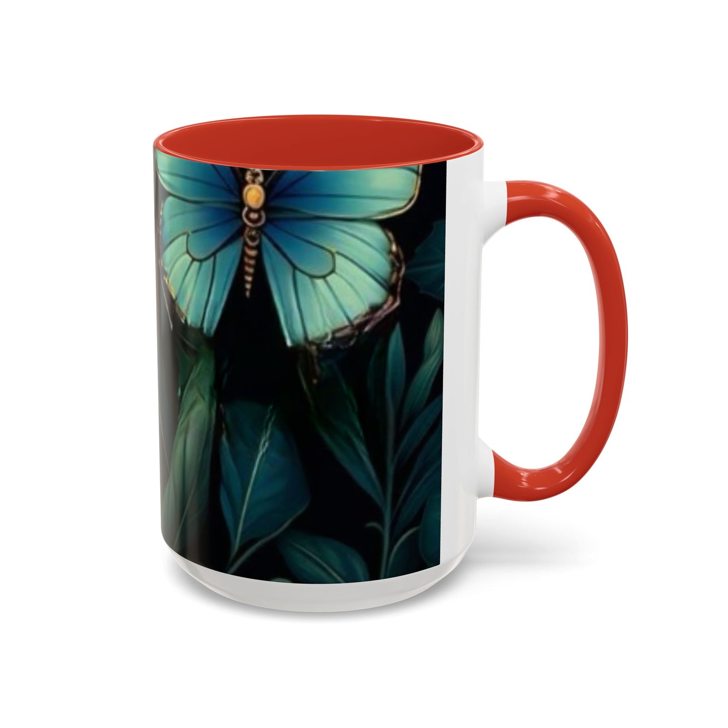 Blue Butterfly Accent Coffee Mug | Perfect Gift for Nature Lovers, Home Decor, Mother's Day, Coffee Lovers, Art Enthusiasts