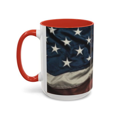 Wrinkled USA Flag Coffee Mug | Perfect Gift for Patriots, Home Decor, Father's Day, Coffee Lovers, Art Enthusiasts