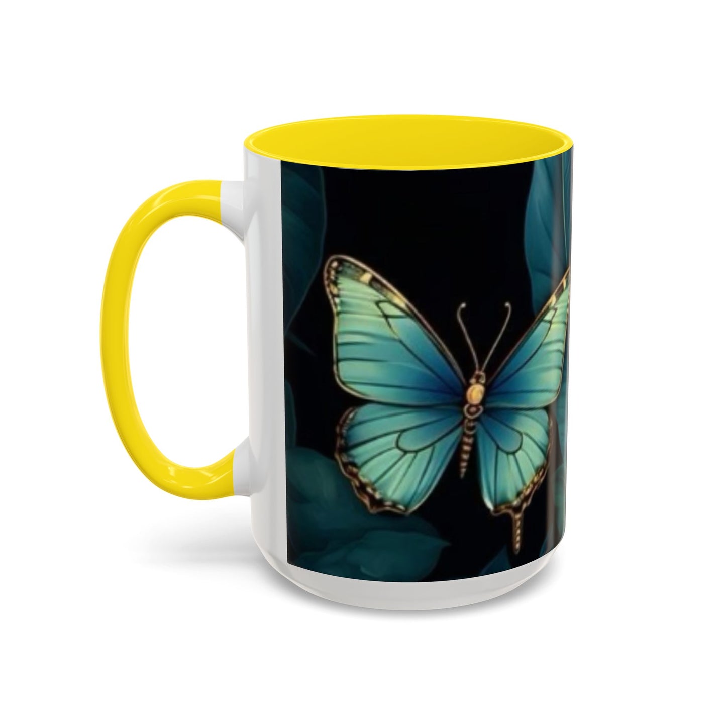 Blue Butterfly Accent Coffee Mug | Perfect Gift for Nature Lovers, Home Decor, Mother's Day, Coffee Lovers, Art Enthusiasts