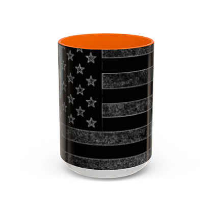 Black USA Flag Coffee Mug | Perfect Gift for Patriots, Home Decor, Father's Day, Coffee Lovers, Art Enthusiasts