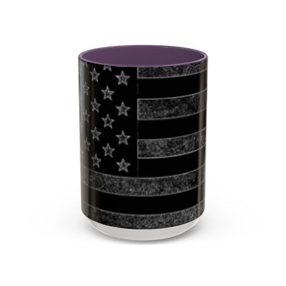 Black USA Flag Coffee Mug | Perfect Gift for Patriots, Home Decor, Father's Day, Coffee Lovers, Art Enthusiasts