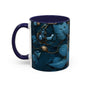 Blue Leaf Accent Coffee Mug | Perfect Gift for Nature Lovers, Home Decor, Mother's Day, Coffee Lovers, Art Enthusiasts