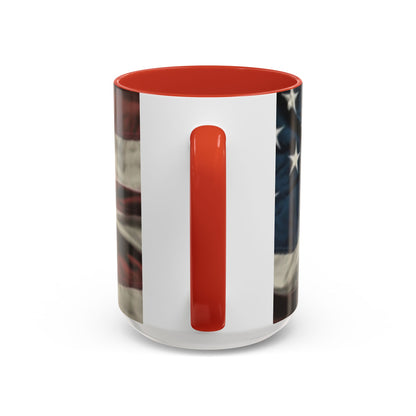 Wrinkled USA Flag Coffee Mug | Perfect Gift for Patriots, Home Decor, Father's Day, Coffee Lovers, Art Enthusiasts