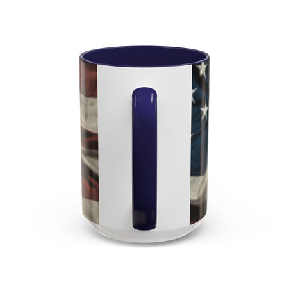 Wrinkled USA Flag Coffee Mug | Perfect Gift for Patriots, Home Decor, Father's Day, Coffee Lovers, Art Enthusiasts