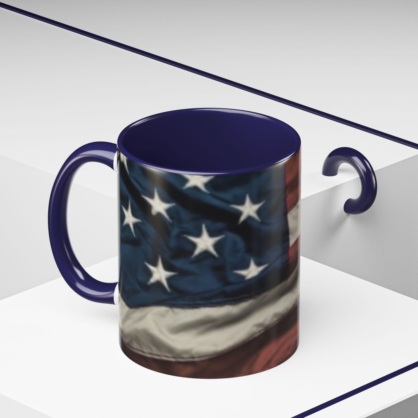 Wrinkled USA Flag Coffee Mug | Perfect Gift for Patriots, Home Decor, Father's Day, Coffee Lovers, Art Enthusiasts