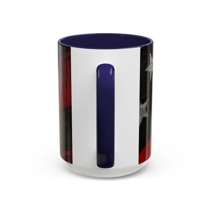 Red & Blue USA Flag Coffee Mug | Perfect Gift for Patriots, Home Decor, Father's Day, Coffee Lovers, Art Enthusiasts