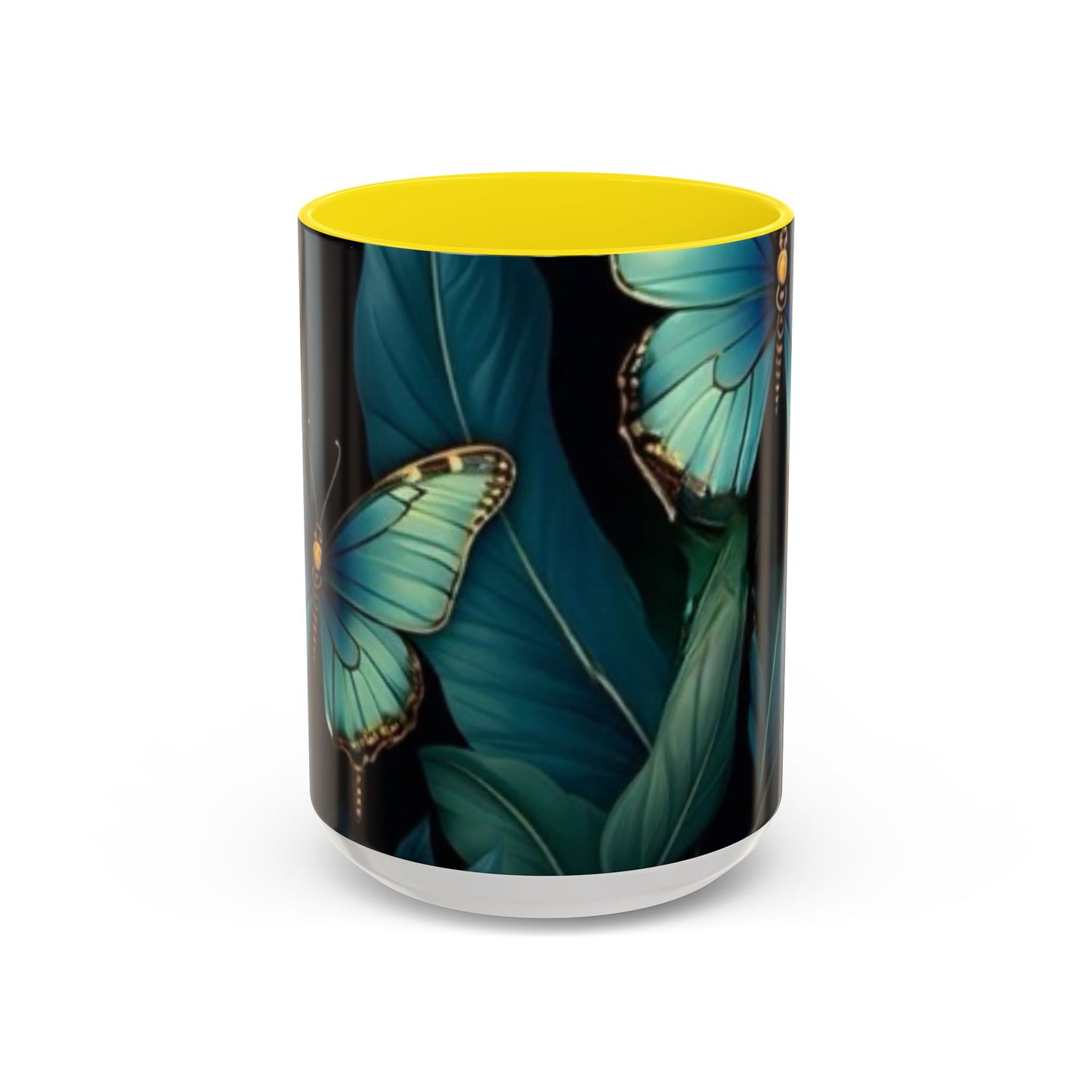 Blue Butterfly Accent Coffee Mug | Perfect Gift for Nature Lovers, Home Decor, Mother's Day, Coffee Lovers, Art Enthusiasts